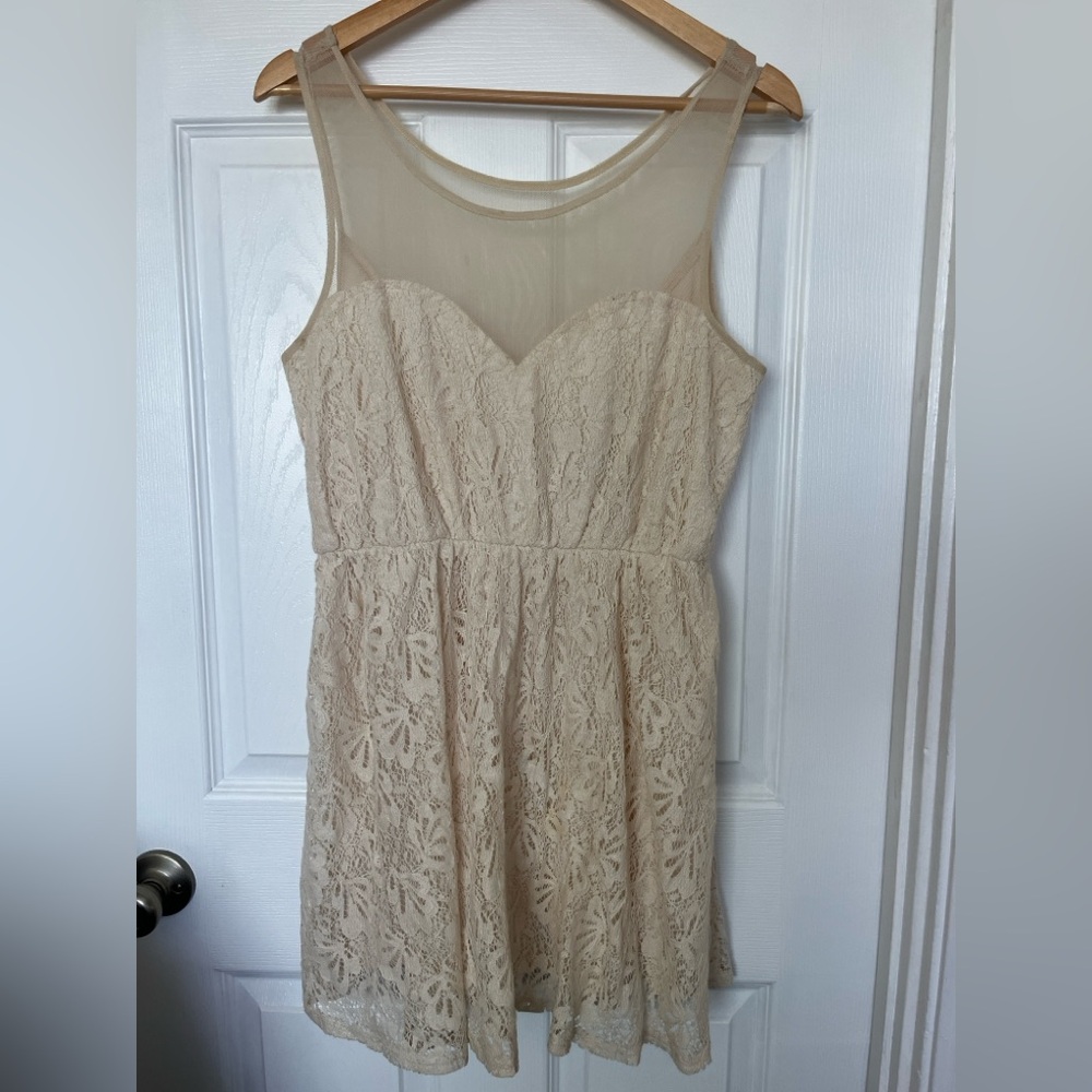 Aggie Sweetheart Sheer Lace Dress